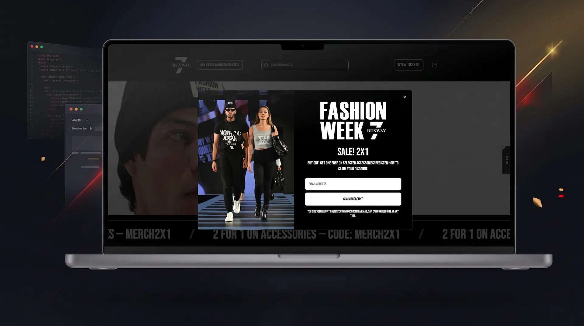 Captura de la tienda oficial en Shopify Shop Runway 7