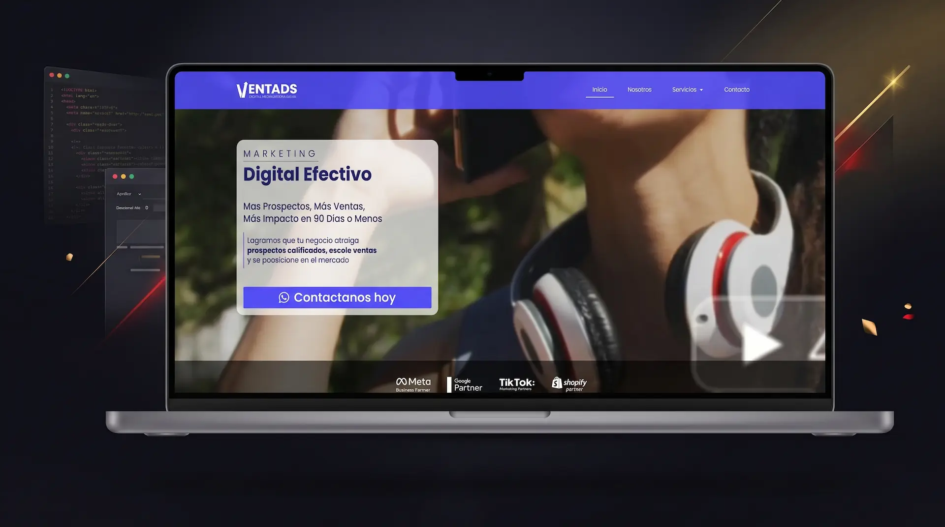 Captura de la plataforma digital VentAds Perú